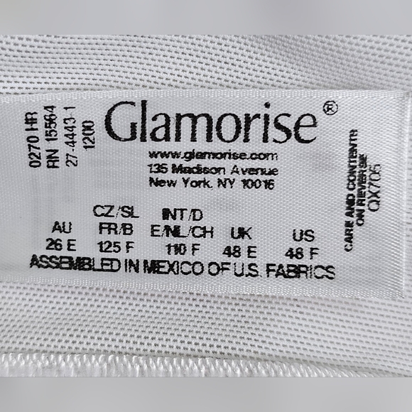 Glamorise MagicLift Front-Closure Support Bra 48F | style 1200 | WHITE - Picture 8 of 8